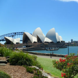 View of the Sydney Opera House from the Royal Botanic Gardens