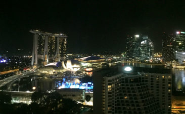 View from the Pan Pacific Hotel in Singapore