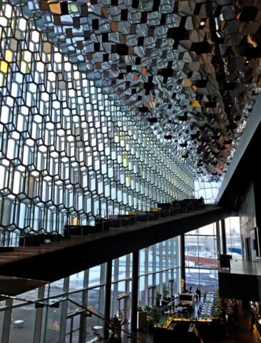 Inside of Harpa in Reykjavik