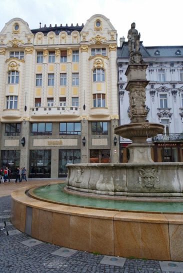 Beautiful fountain in Bratislava