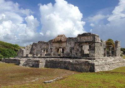The Temple of the Descending God in Tulum, Mexico