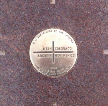 The Four Corners Monument stone