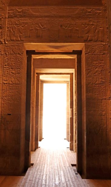 Entrance to the inner chamber of Philae Temple in Egypt