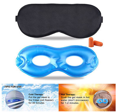 Gel Eye Mask and Sleep Mask Duo