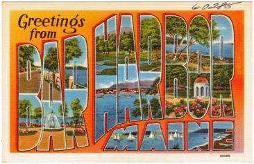Bar Harbor Postcard from 1940 (Photo via Wikipedia)