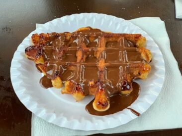 Belgian waffle with Belgian chocolate!