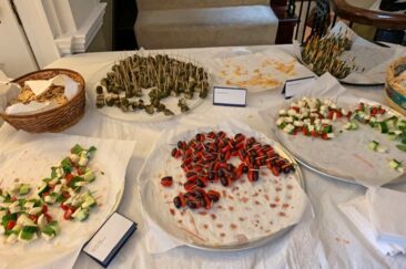 Traditional snacks at the Embassy of Cyprus in Washington, DC.