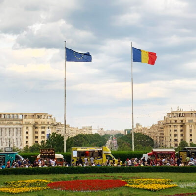 View from the Palace of the Parliament in Bucharest