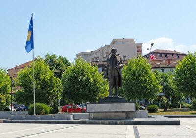 Ibrahim Rugova statue in Kosovo