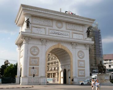 Porta Macedonia Arch in Skopje