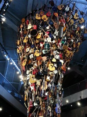 Guitar sculpture in the Museum of Pop Culture in Seattle - Image via Wikipedia