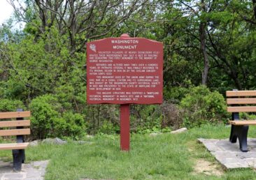 Sign at Washington Monument State Park in Maryland