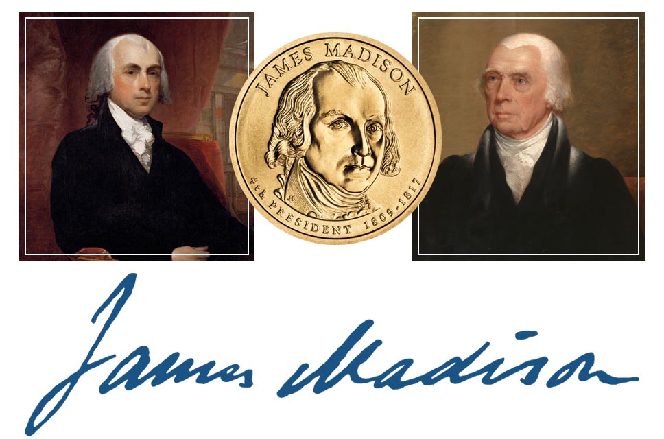 James Madison President Quarter, Signature, and Portrait