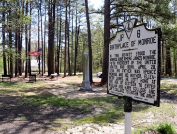 Birthplace of James Monroe in Virginia