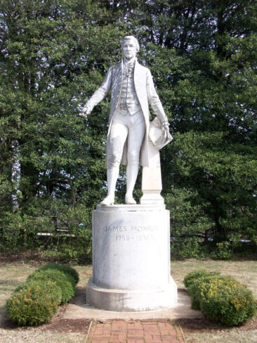 James Monroe statue at his Ashlawn estate in Virginia