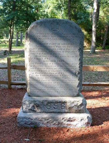 Virginia Dare Marker at Fort Raleigh