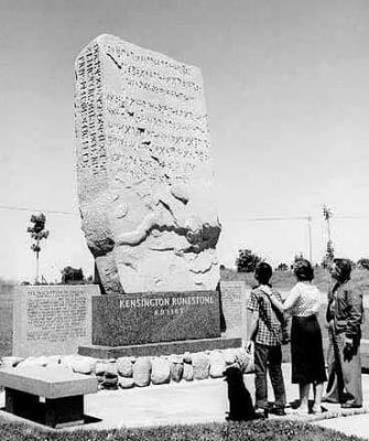 Kensington Runestone Giant Historical Marker