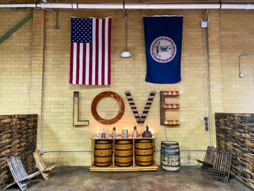 A. Smith Bowman Distillery LOVE sign