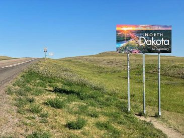 North Dakota Welcome Sign